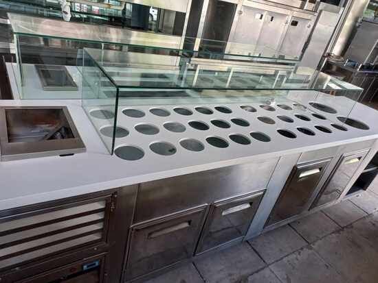 Εικόνα της Ψυγείο Πάγκος Συντήρηση Βιτρίνα Με Επένδυση Corien 340*76*127