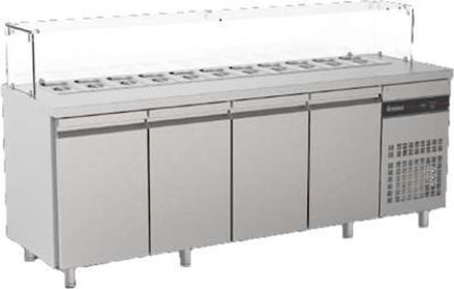 Picture of Ψυγείο πάγκος σαλατών για 6*GN 1/3 τετραγωνισμένη βιτρίνα 1342x700x1176mm R290